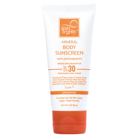 Suntegrity Unscented Mineral Body Sunscreen - Broad Spectrum SPF30